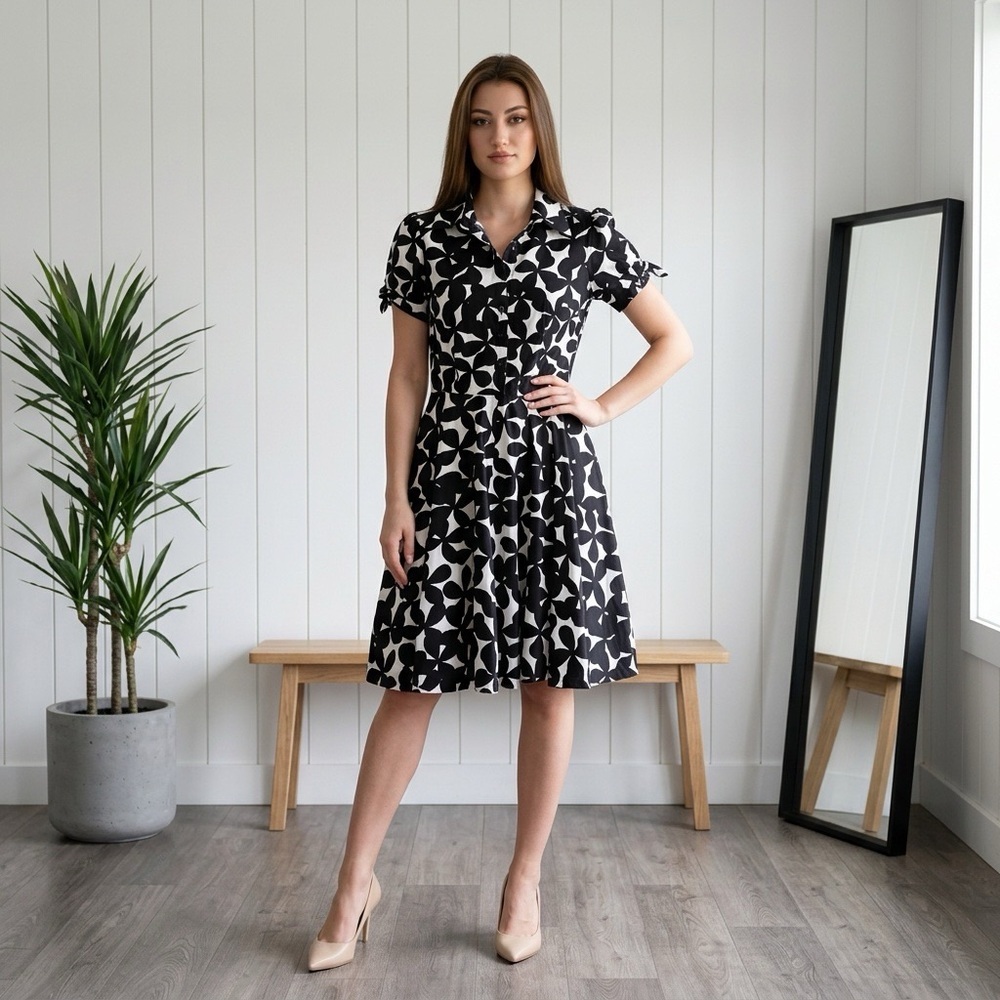 INC Y2K Floral Fit & Flare Dress Womens 6 Party Cocktail Wedding Guest Spring